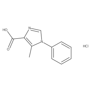 5-methyl-1-phenyl-1H-imidazole-4-carboxylicacidhydrochloride Structure