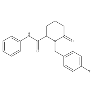 1-[(4-fluorophenyl)methyl]-6-oxo-N-phenylpiperidine-2-carboxamide结构式