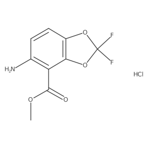 Methyl5-amino-2,2-difluoro-1,3-dioxaindane-4-carboxylatehydrochloride Structure