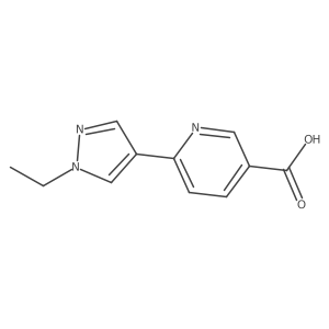 6-(1-Ethyl-1H-pyrazol-4-yl)-nicotinic acid Structure