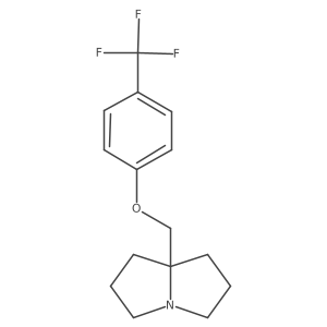7a-{[4-(trifluoromethyl)phenoxy]methyl}-hexahydro-1H-pyrrolizine结构式