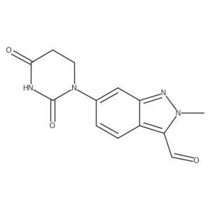 6-(2,4-dioxo-1,3-diazinan-1-yl)-2-methyl-2H-indazole-3-carbaldehyde结构式