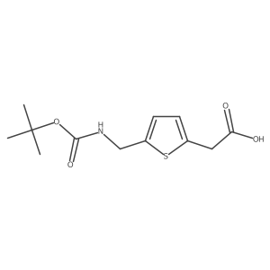 2(5-Tert.-butoxycarbonylaminomethyl-2-thienyl)-acetic acid结构式