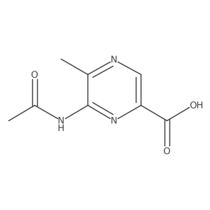 6-Acetamido-5-methylpyrazine-2-carboxylic acid结构式