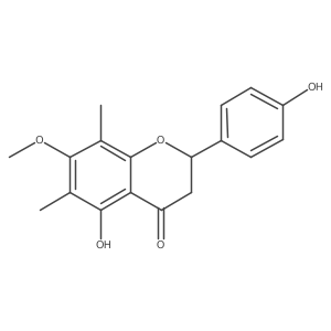 (2S)-2,3-Dihydro-5-hydroxy-2-(4-hydroxyphenyl)-7-methoxy-6,8-dimethyl-4H-1-benzopyran-4-one结构式