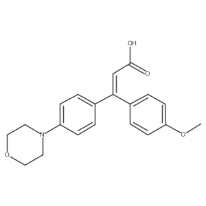 3-(4-Methoxyphenyl)-3-[4-(4-morpholinyl)phenyl]-2-propenoic acid结构式