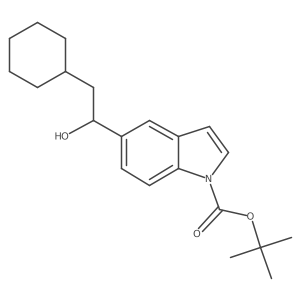 1h-Indole-1-carboxylic acid,5-(2-cyclohexyl-1-hydroxyethyl)-,1,1-dimethylethyl ester Structure