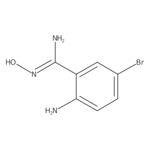 2-Amino-5-bromo-N'-hydroxybenzene-1-carboximidamide结构式