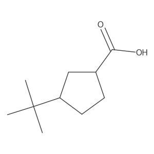 (1R,3R)-3-tert-butylcyclopentane-1-carboxylic acid Structure