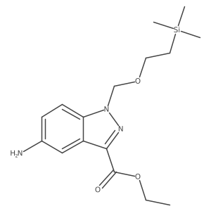 1h-Indazole-3-carboxylic acid,5-amino-1-[[2-(trimethylsilyl)ethoxy]methyl]-,ethyl ester Structure