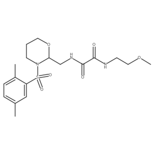 N1-((3-((2,5-dimethylphenyl)sulfonyl)-1,3-oxazinan-2-yl)methyl)-N2-(2-methoxyethyl)oxalamide Structure