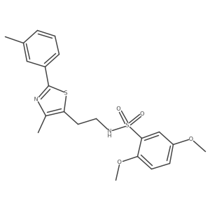2,5-dimethoxy-N-(2-(4-methyl-2-(m-tolyl)thiazol-5-yl)ethyl)benzenesulfonamide Structure