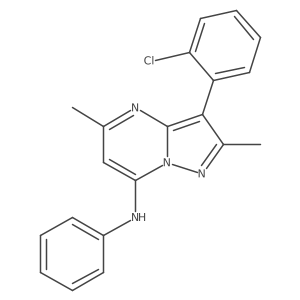 3-(2-chlorophenyl)-2,5-dimethyl-N-phenylpyrazolo[1,5-a]pyrimidin-7-amine结构式