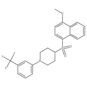 1-((4-Methoxynaphthalen-1-yl)sulfonyl)-4-(3-(trifluoromethyl)phenyl)piperazine结构式