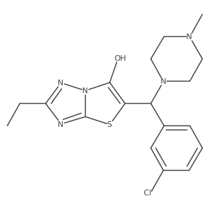 5-((3-Chlorophenyl)(4-methylpiperazin-1-yl)methyl)-2-ethylthiazolo[3,2-b][1,2,4]triazol-6-ol Structure