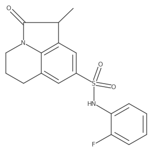 N-(2-fluorophenyl)-1-methyl-2-oxo-2,4,5,6-tetrahydro-1H-pyrrolo[3,2,1-ij]quinoline-8-sulfonamide结构式