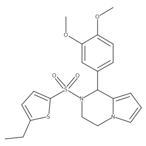 1-(3,4-Dimethoxyphenyl)-2-((5-ethylthiophen-2-yl)sulfonyl)-1,2,3,4-tetrahydropyrrolo[1,2-a]pyrazine结构式