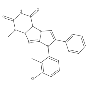 8-(3-chloro-2-methylphenyl)-1-methyl-7-phenyl-1H,2H,3H,4H,8H-imidazo[1,2-g]purine-2,4-dione Structure