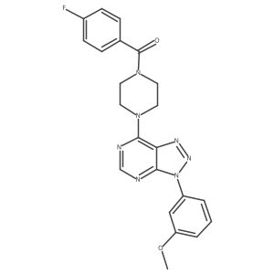 (4-fluorophenyl)(4-(3-(3-methoxyphenyl)-3H-[1,2,3]triazolo[4,5-d]pyrimidin-7-yl)piperazin-1-yl)methanone结构式