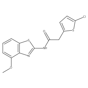 2-(5-chlorothiophen-2-yl)-N-(4-methoxybenzo[d]thiazol-2-yl)acetamide结构式