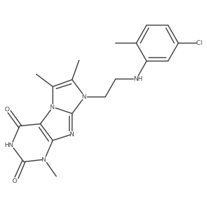 8-(2-((5-chloro-2-methylphenyl)amino)ethyl)-1,6,7-trimethyl-1H-imidazo[2,1-f]purine-2,4(3H,8H)-dione Structure