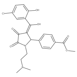 methyl 4-[3-(5-chloro-2-hydroxybenzoyl)-1-[2-(dimethylamino)ethyl]-4-hydroxy-5-oxo-2,5-dihydro-1H-pyrrol-2-yl]benzoate结构式