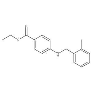 Ethyl 4-{[(2-methylphenyl)methyl]amino}benzoate结构式