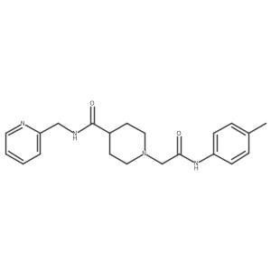 1-(2-oxo-2-(p-tolylamino)ethyl)-N-(pyridin-2-ylmethyl)piperidine-4-carboxamide结构式
