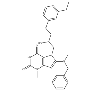 8-(benzyl(methyl)amino)-7-(3-(3-ethylphenoxy)-2-hydroxypropyl)-3-methyl-1H-purine-2,6(3H,7H)-dione Structure