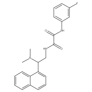 N1-(2-(dimethylamino)-2-(naphthalen-1-yl)ethyl)-N2-(3-fluorophenyl)oxalamide结构式