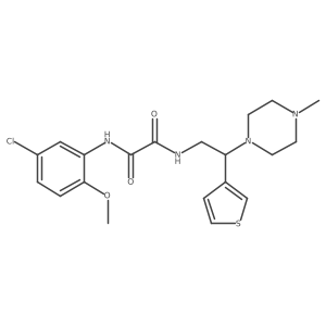 N1-(5-chloro-2-methoxyphenyl)-N2-(2-(4-methylpiperazin-1-yl)-2-(thiophen-3-yl)ethyl)oxalamide结构式