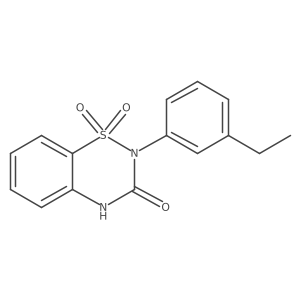 2-(3-ethylphenyl)-2H-1,2,4-benzothiadiazin-3(4H)-one 1,1-dioxide结构式