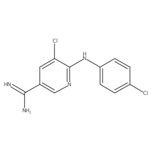 5-Chloro-6-(4-chlorophenylamino)nicotinamidine Structure
