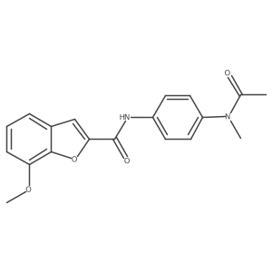 7-methoxy-N-(4-(N-methylacetamido)phenyl)benzofuran-2-carboxamide Structure