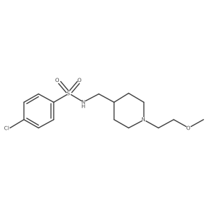 4-chloro-N-((1-(2-methoxyethyl)piperidin-4-yl)methyl)benzenesulfonamide Structure