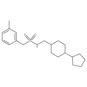 N-[(1-cyclopentylpiperidin-4-yl)methyl]-1-(3-methylphenyl)methanesulfonamide结构式
