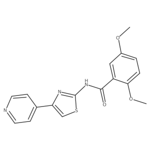 2,5-dimethoxy-N-(4-(pyridin-4-yl)thiazol-2-yl)benzamide Structure