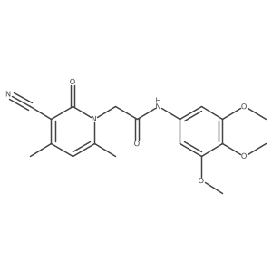 2-(3-cyano-4,6-dimethyl-2-oxopyridin-1(2H)-yl)-N-(3,4,5-trimethoxyphenyl)acetamide结构式