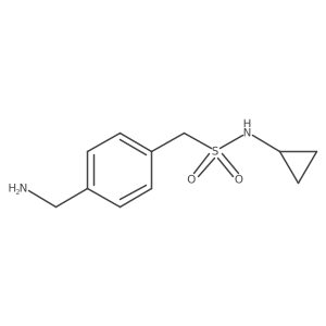 1-[4-(aminomethyl)phenyl]-N-cyclopropylmethanesulfonamide结构式