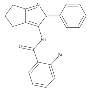2-bromo-N-{2-phenyl-2H,4H,5H,6H-cyclopenta[c]pyrazol-3-yl}benzamide Structure