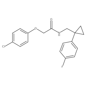 2-(4-chlorophenoxy)-N-((1-(4-fluorophenyl)cyclopropyl)methyl)acetamide Structure