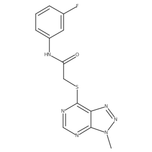 N-(3-fluorophenyl)-2-((3-methyl-3H-[1,2,3]triazolo[4,5-d]pyrimidin-7-yl)thio)acetamide结构式