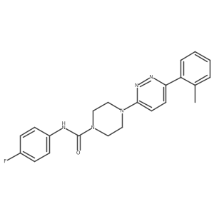 N-(4-fluorophenyl)-4-(6-(o-tolyl)pyridazin-3-yl)piperazine-1-carboxamide结构式