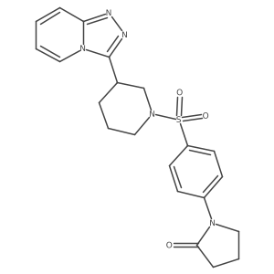 1-(4-{[3-([1,2,4]Triazolo[4,3-a]pyridin-3-yl)piperidin-1-yl]sulfonyl}phenyl)pyrrolidin-2-one结构式