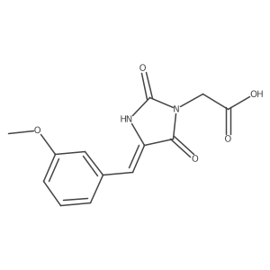 4-[(3-Methoxyphenyl)methylene]-2,5-dioxo-1-imidazolidineacetic acid Structure