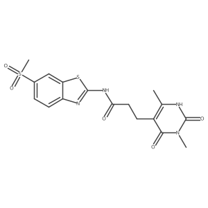 3-(3,6-dimethyl-2,4-dioxo-1,2,3,4-tetrahydropyrimidin-5-yl)-N-(6-(methylsulfonyl)benzo[d]thiazol-2-yl)propanamide Structure