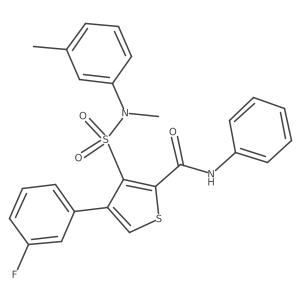 4-(3-fluorophenyl)-3-(N-methyl-N-(m-tolyl)sulfamoyl)-N-phenylthiophene-2-carboxamide Structure