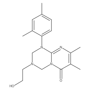 1-(2,4-dimethylphenyl)-3-(2-hydroxyethyl)-7,8-dimethyl-1,2,3,4-tetrahydro-6H-pyrimido[1,2-a][1,3,5]triazin-6-one结构式