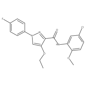 N-(5-chloro-2-methoxyphenyl)-4-ethoxy-1-(4-fluorophenyl)-1H-pyrazole-3-carboxamide Structure