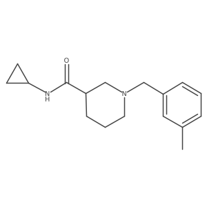 N-cyclopropyl-1-[(3-methylphenyl)methyl]piperidine-3-carboxamide结构式